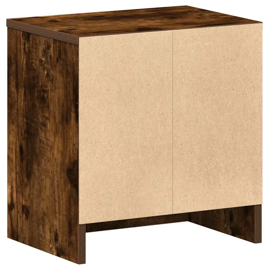 Table de chevet avec tiroir en chêne fumé 39 x 28 x 41 cm - 8