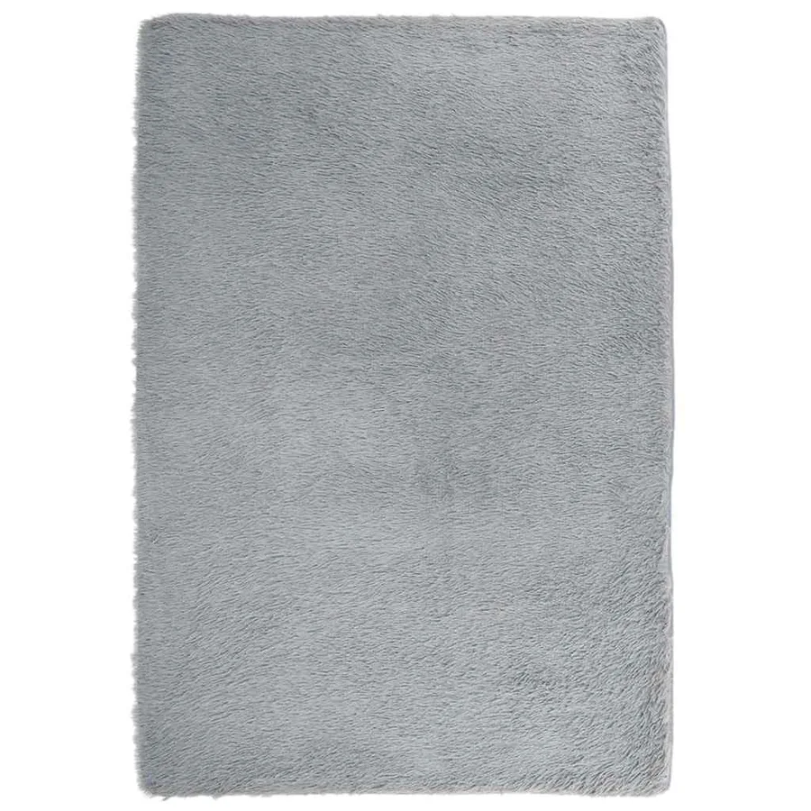 Tapis shaggy à poils longs NAVARRA gris clair 120x170 cm - 2
