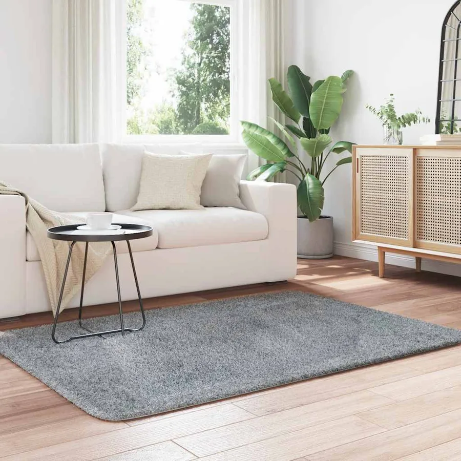 Tapis shaggy à poils longs NAVARRA gris clair 120x170 cm - 3