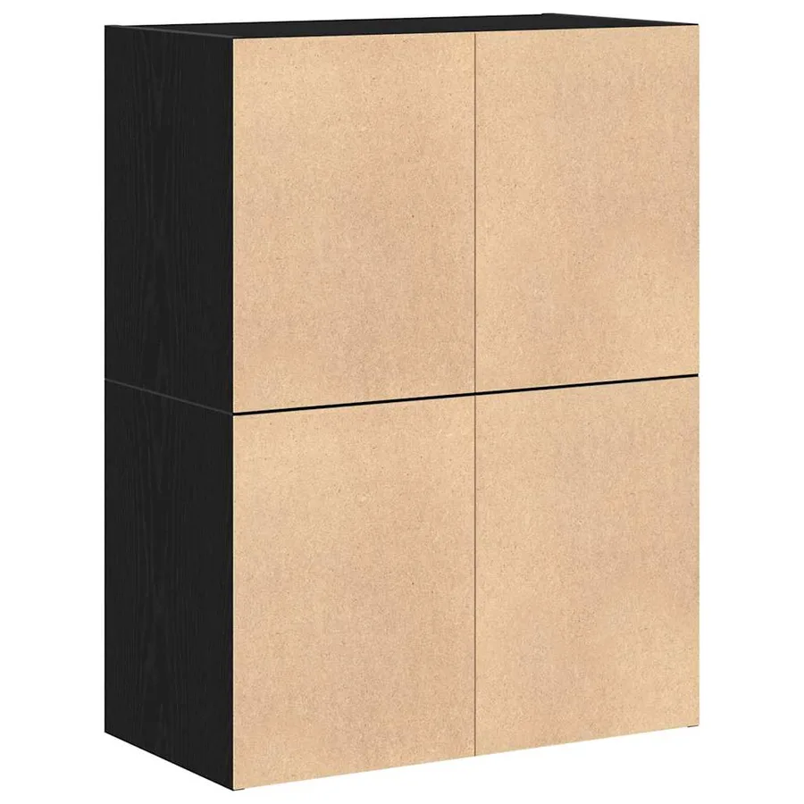 Armoires avec 2 tiroirs 2 pcs chêne noir bois d'ingénierie - 7