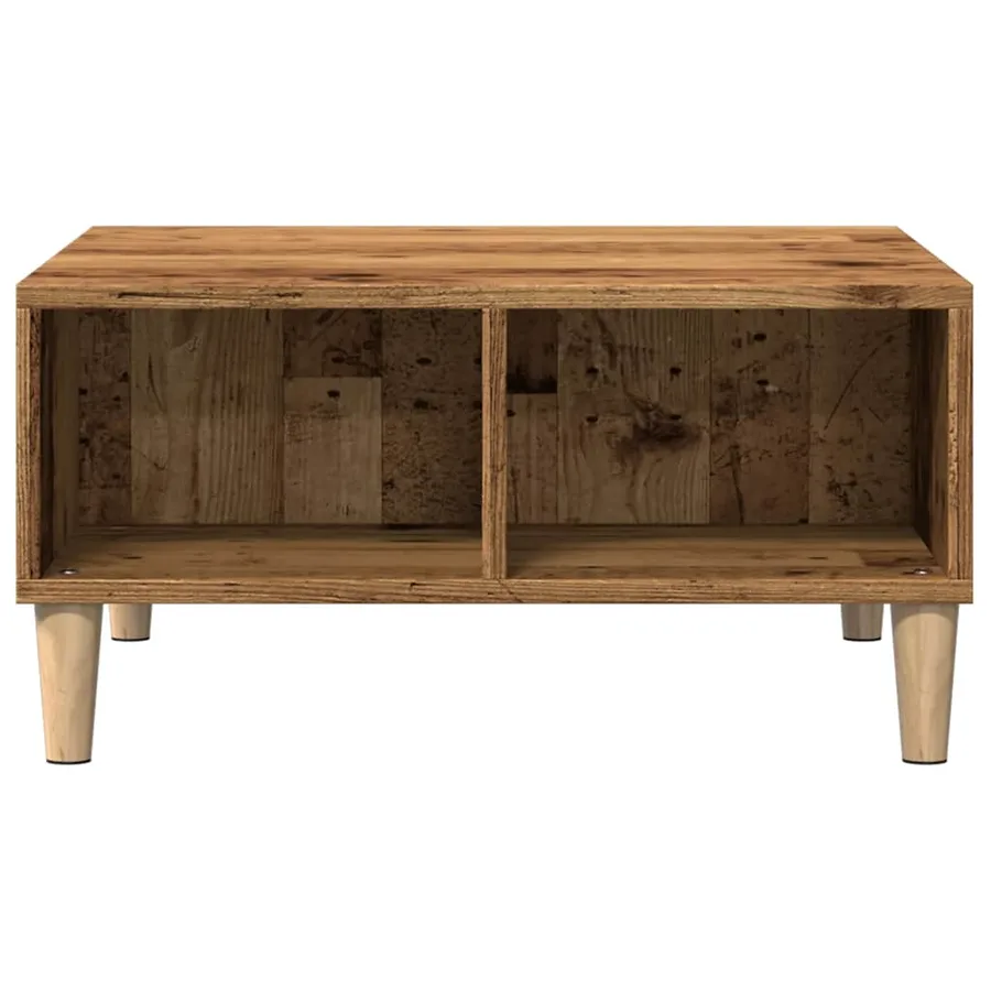 Table basse vieux bois 60x60x30 cm bois d'ingénierie - 4