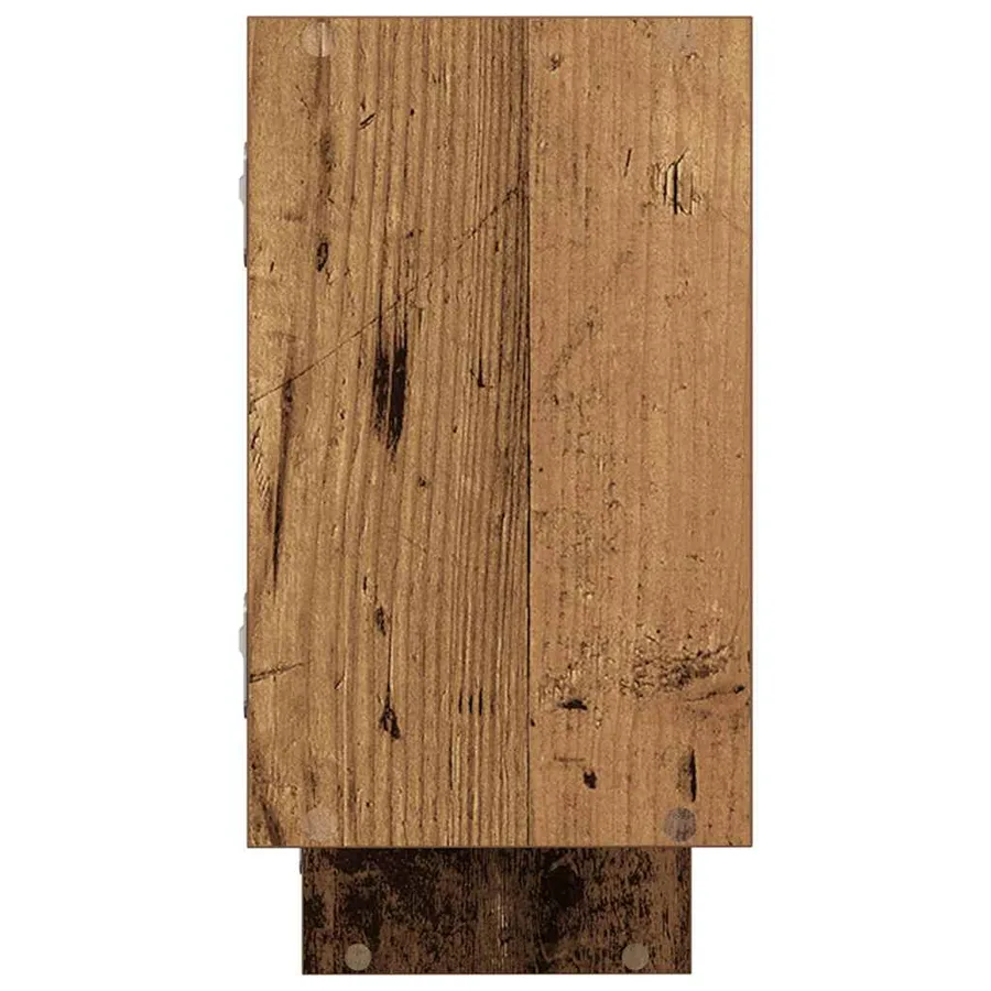 Étagère cube murale 5 compartiments vieux bois bois ingénierie - 5