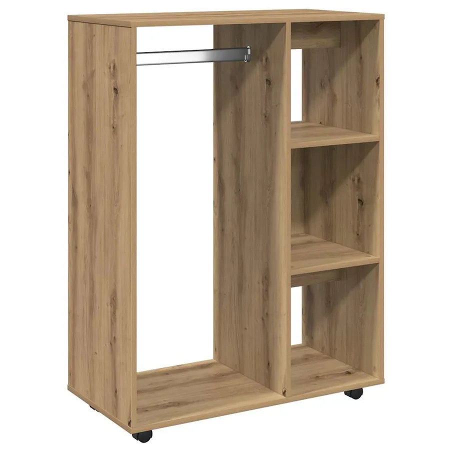 Garde-robe chêne artisanal 80x40x110 cm bois d'ingénierie - 2
