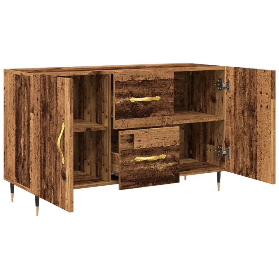 Buffet vieux bois 100x36x60 cm bois d'ingénierie - 7