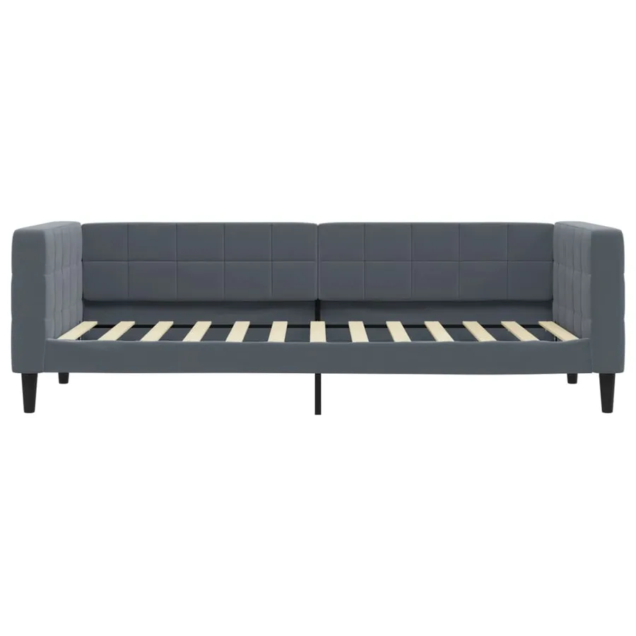 Lit de repos gris foncé 80x200 cm velours - 3