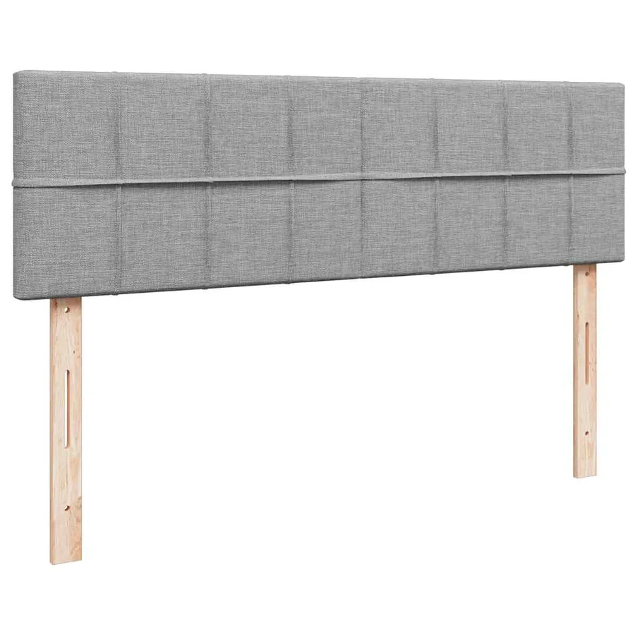 Lit ottoman avec matelas gris clair 140x190 cm tissu - 9