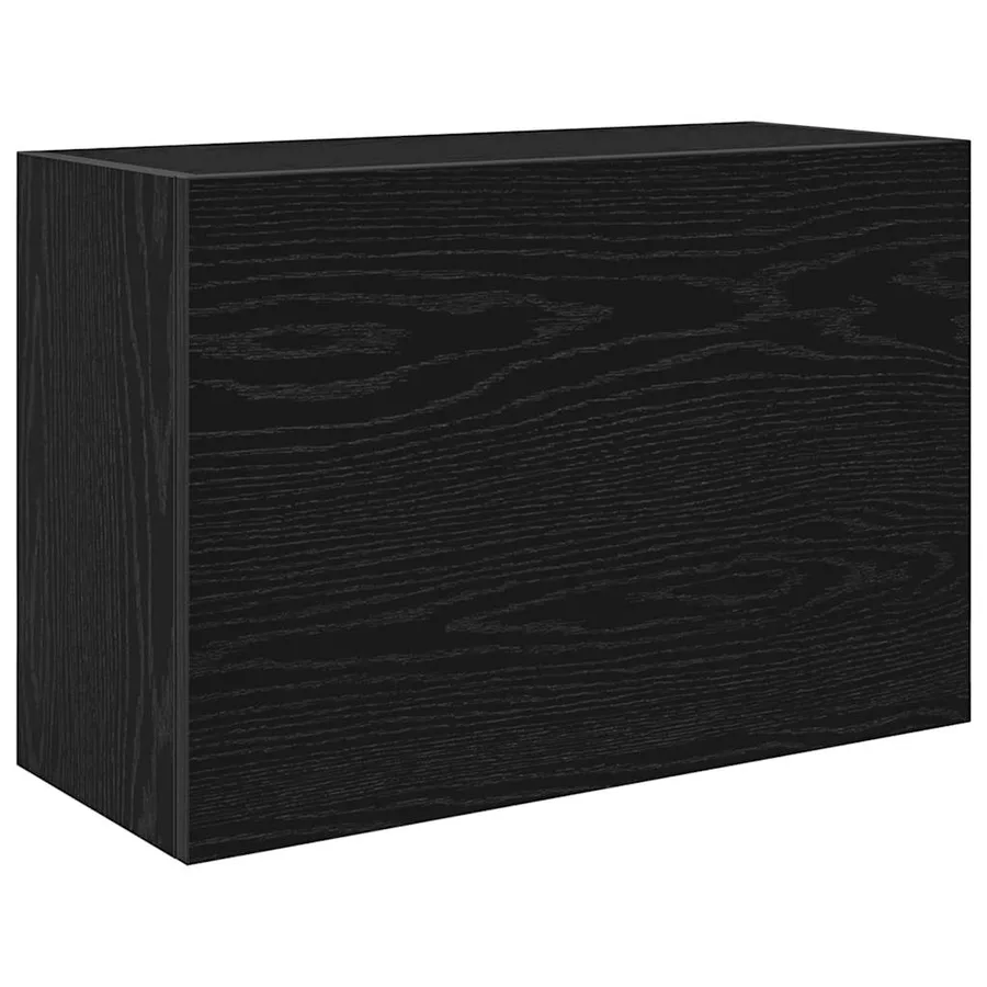 Armoire murale de bain noir 60x25x40 cm bois d'ingénierie - 2