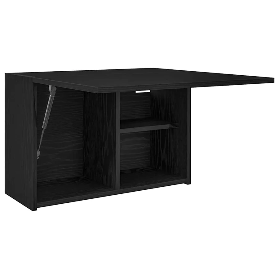 Armoire murale de bain noir 60x25x40 cm bois d'ingénierie - 5