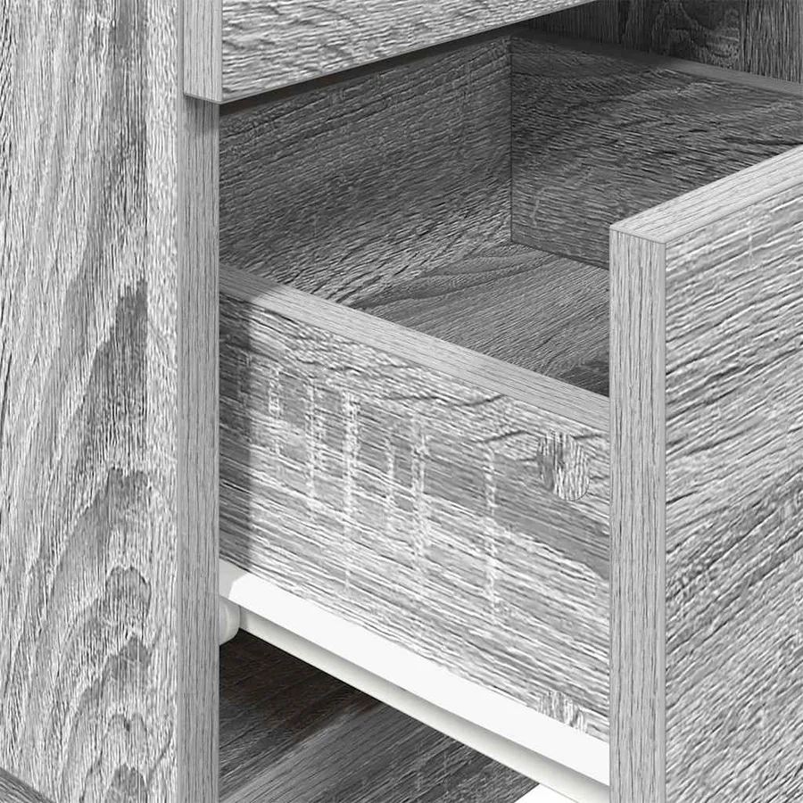 Tables de chevet 2 pcs avec 2 tiroirs sonoma gris 36x36x68 cm - 9