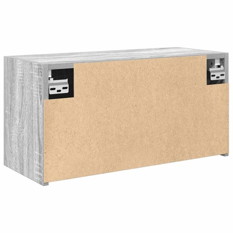 Armoire murale de bain sonoma gris 60x25x30cm bois d'ingénierie - 8
