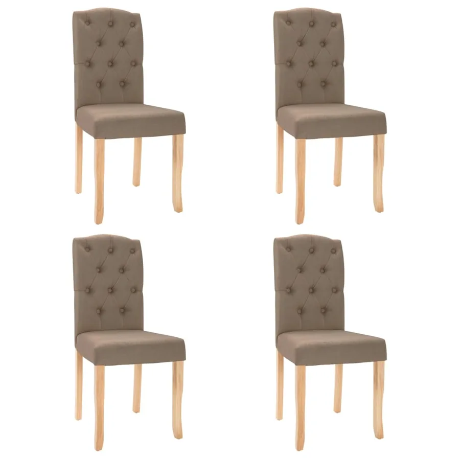 Chaises à manger lot de 4 taupe tissu - 2