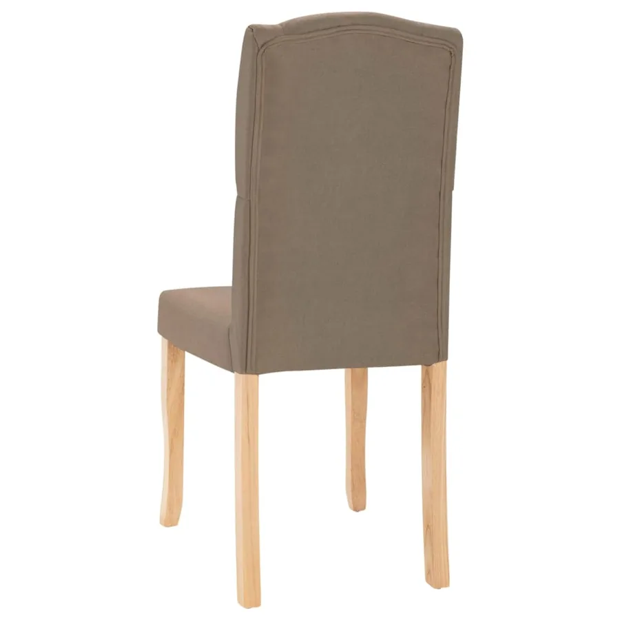Chaises à manger lot de 4 taupe tissu - 6