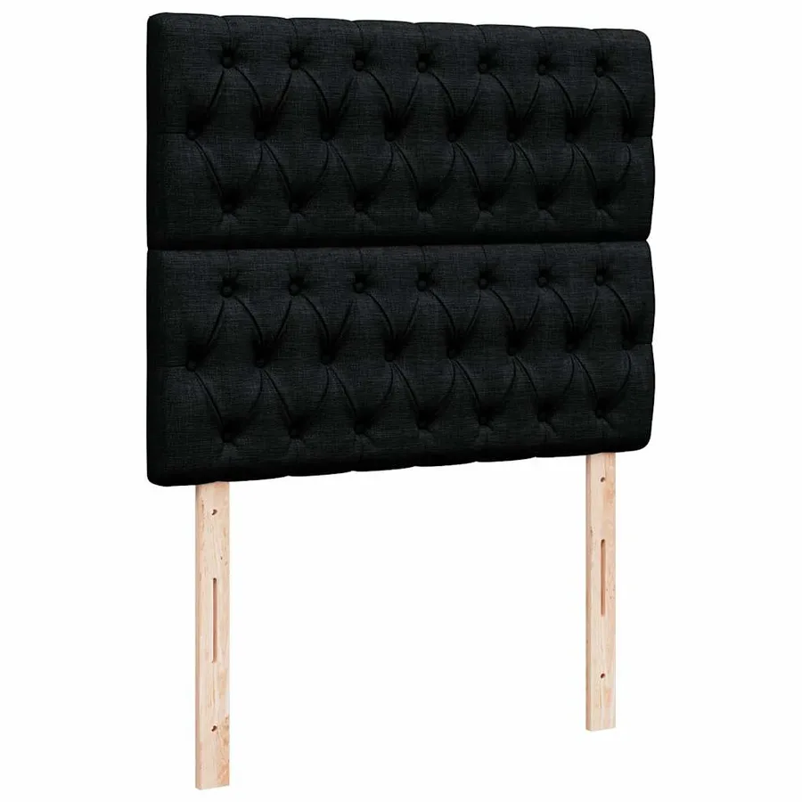 Cadre de lit ottoman avec matelas noir 120x190 cm tissu - 9