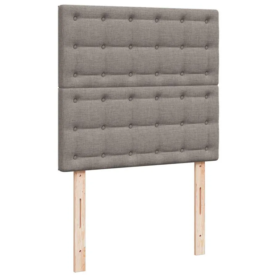 Lit ottoman avec matelas taupe 100x200 cm tissu - 9