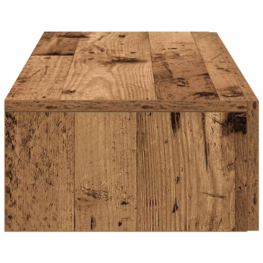 Étagère murale avec tiroirs vieux bois bois d'ingénierie - 5