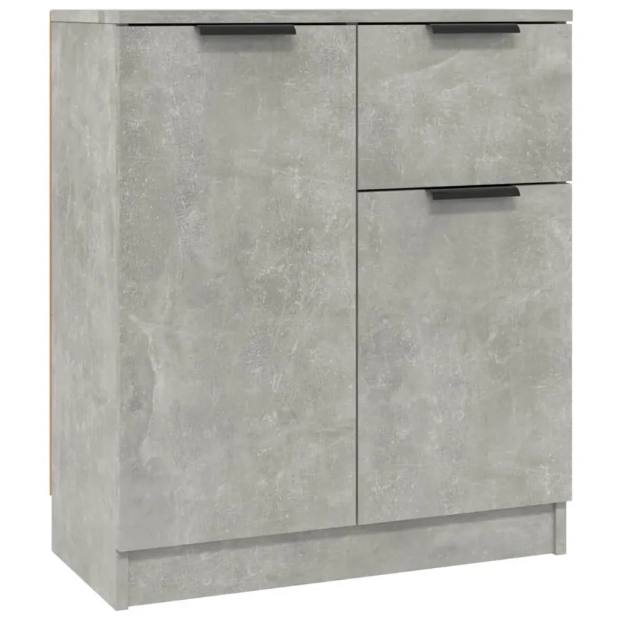 Buffets 2 pcs Gris béton 60x30x70 cm Bois d'ingénierie - 2