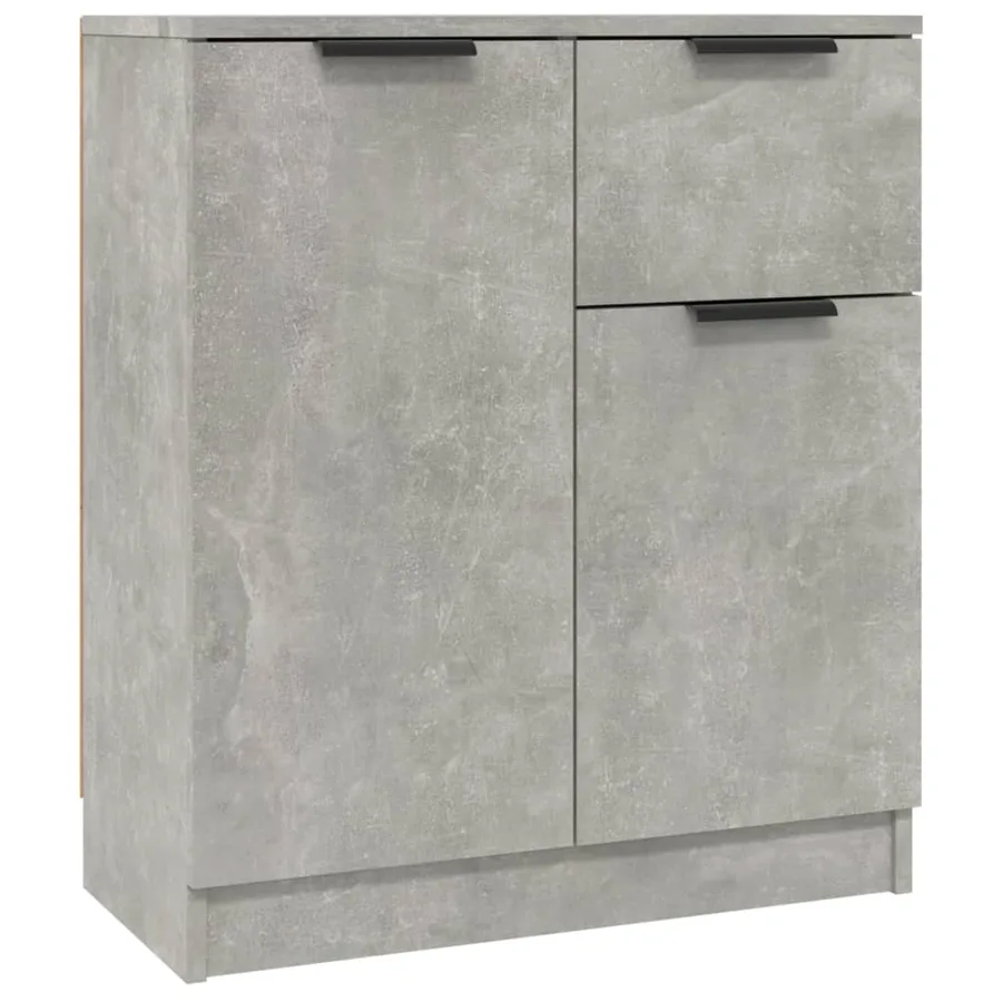 Buffets 2 pcs Gris béton 60x30x70 cm Bois d'ingénierie - 6