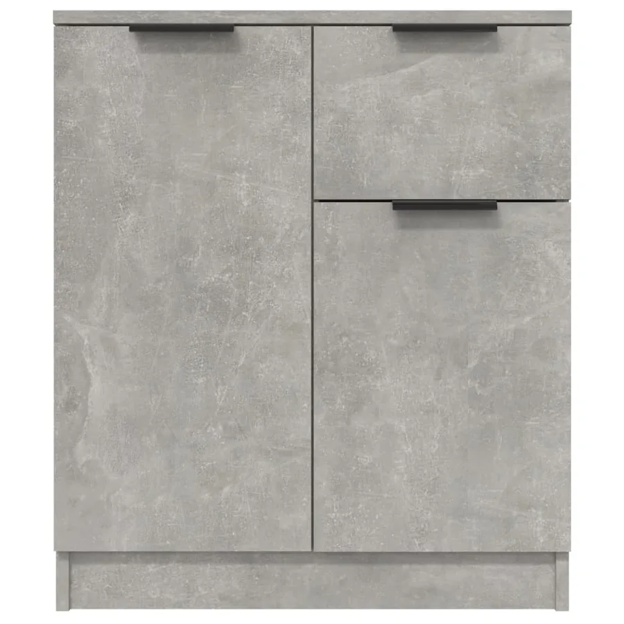 Buffets 2 pcs Gris béton 60x30x70 cm Bois d'ingénierie - 7