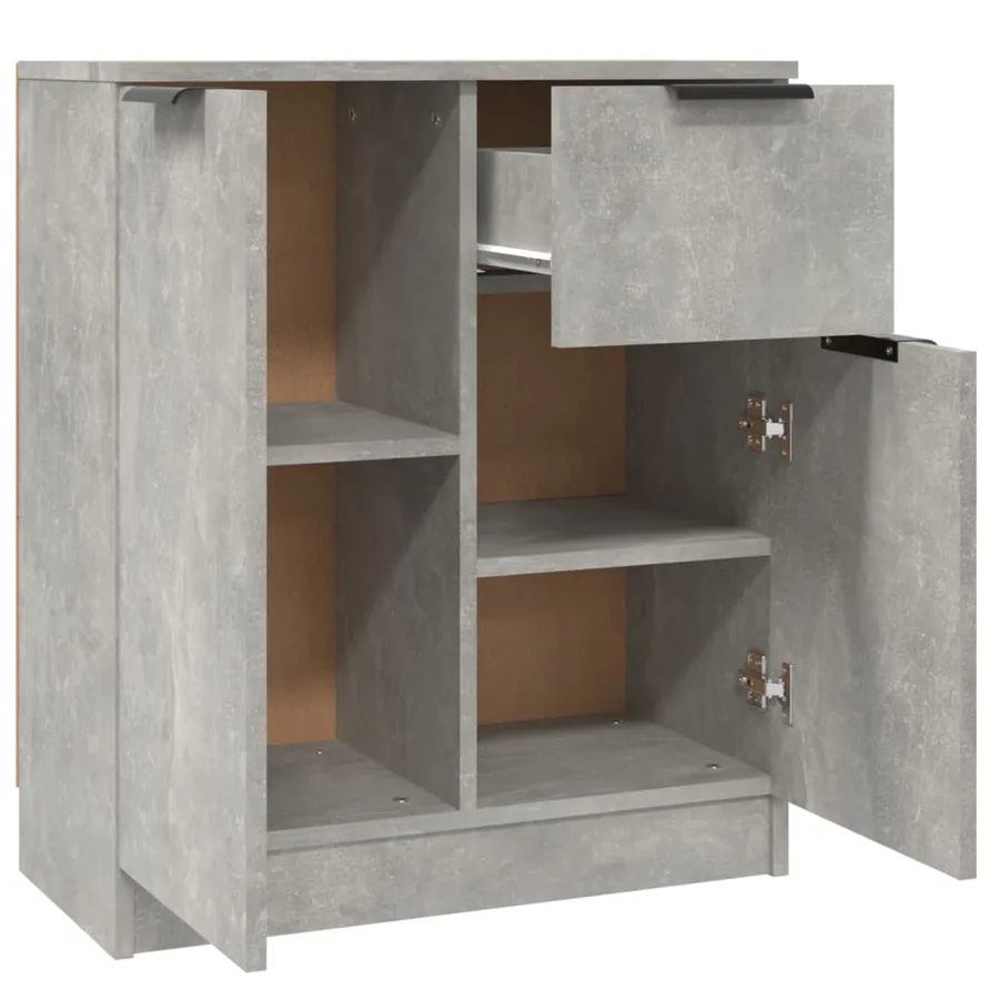 Buffets 2 pcs Gris béton 60x30x70 cm Bois d'ingénierie - 8
