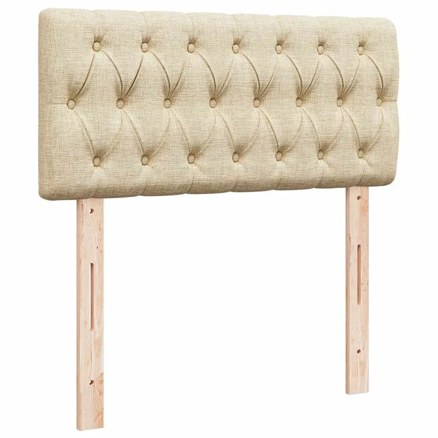 Lit ottoman avec matelas crème 100x200 cm tissu - 10