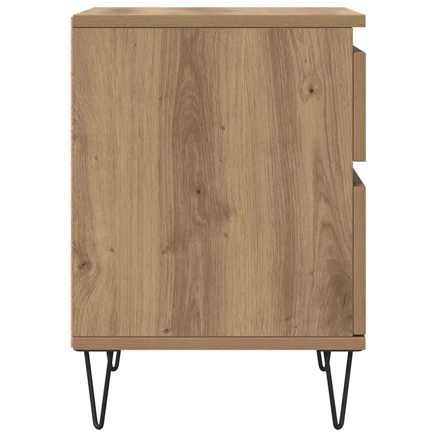 Tables de chevet 2 pcs chêne artisanal 40x35x50 cm - 7