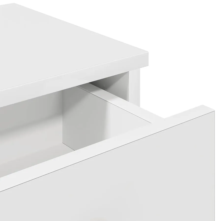Étagère murale avec tiroirs blanc 80x34x17 cm bois d'ingénierie - 8