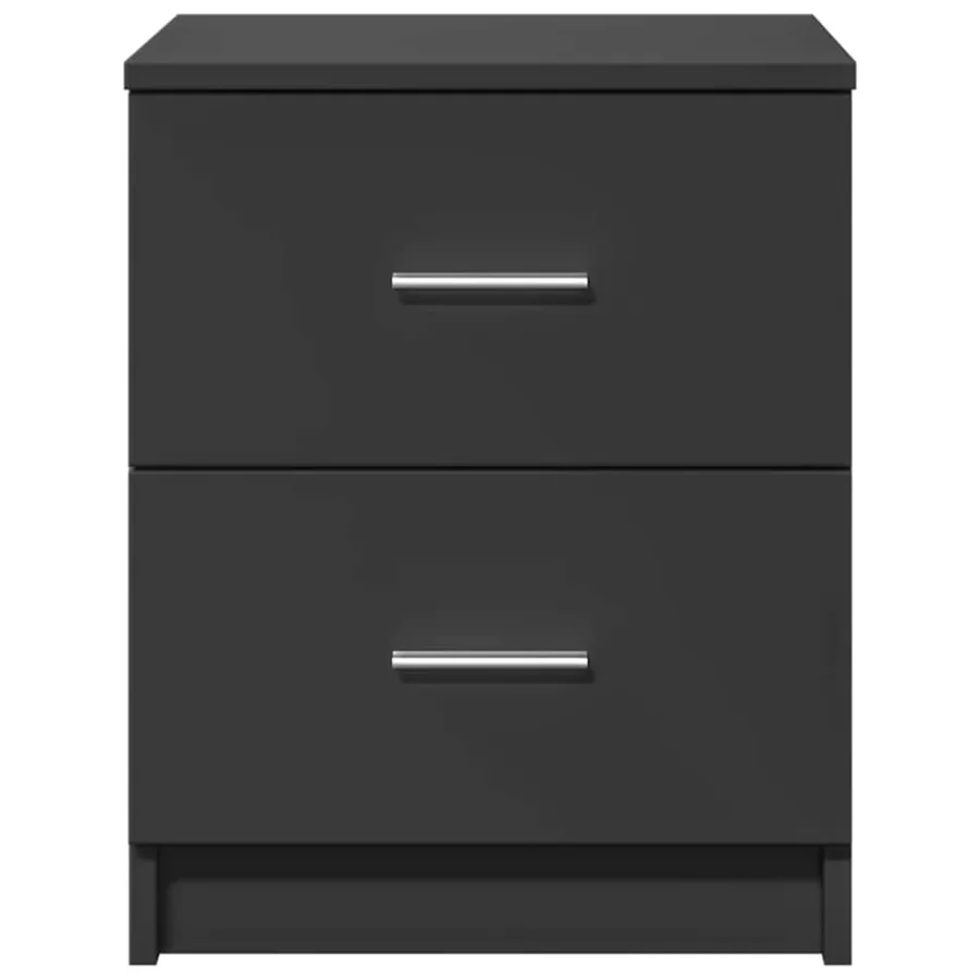 Tables de chevet (lot de 2) avec 2 tiroirs noires 40 x 36 x 50 cm - 4