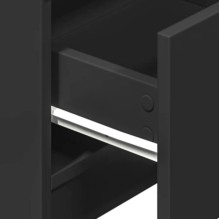 Tables de chevet (lot de 2) avec 2 tiroirs noires 40 x 36 x 50 cm - 9