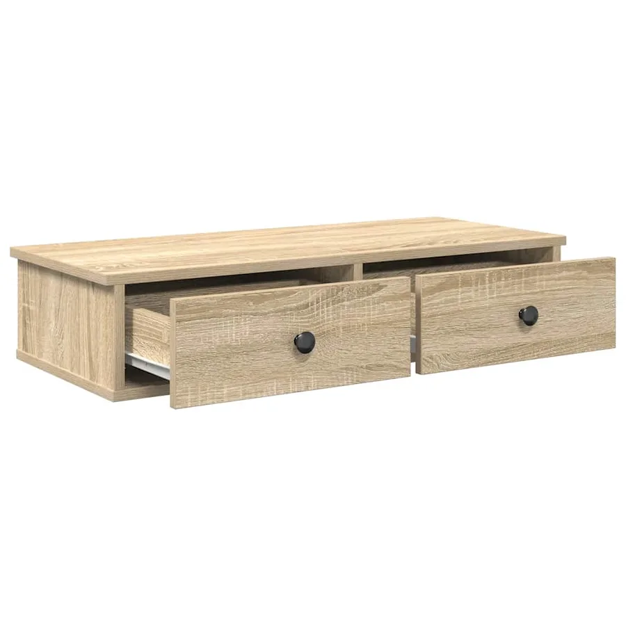 Étagère murale avec tiroirs chêne sonoma bois d'ingénierie - 7