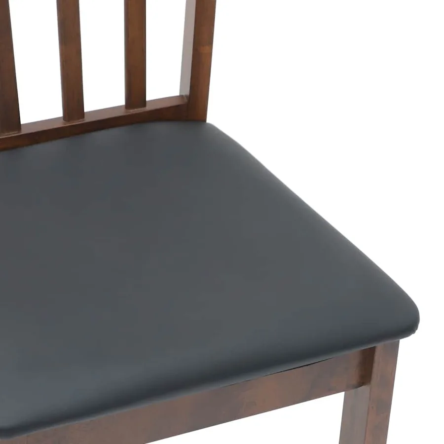 Chaises à manger coussins 2 pcs marron bois massif caoutchouc - 8