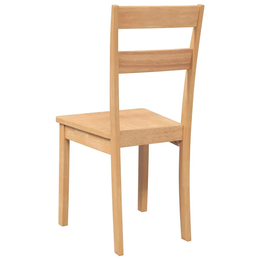 Chaises à manger 2 pcs bois massif naturel caoutchouc - 7
