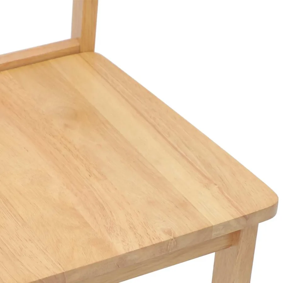 Chaises à manger 2 pcs bois massif naturel caoutchouc - 8