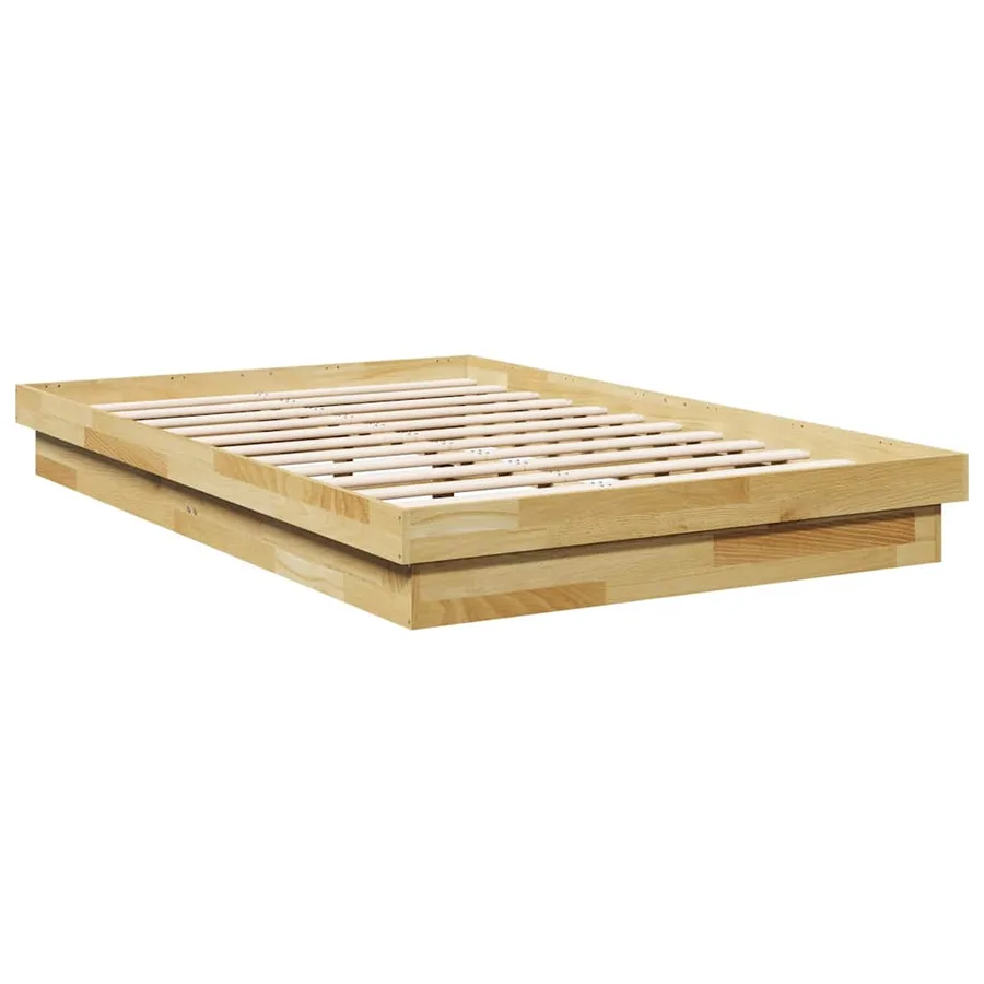 Cadre de lit sans matelas 120x200 cm bois massif de chêne - 3