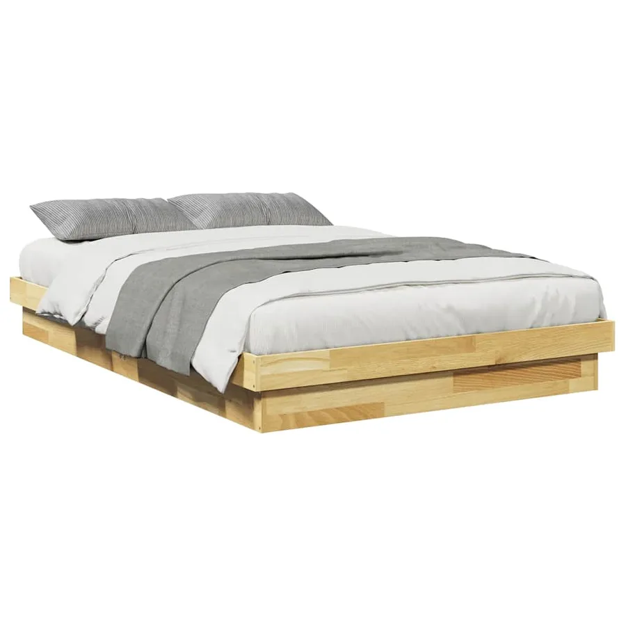 Cadre de lit sans matelas 120x200 cm bois massif de chêne - 5