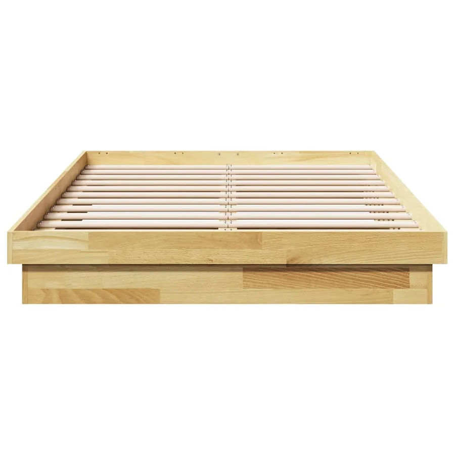 Cadre de lit sans matelas 120x200 cm bois massif de chêne - 6
