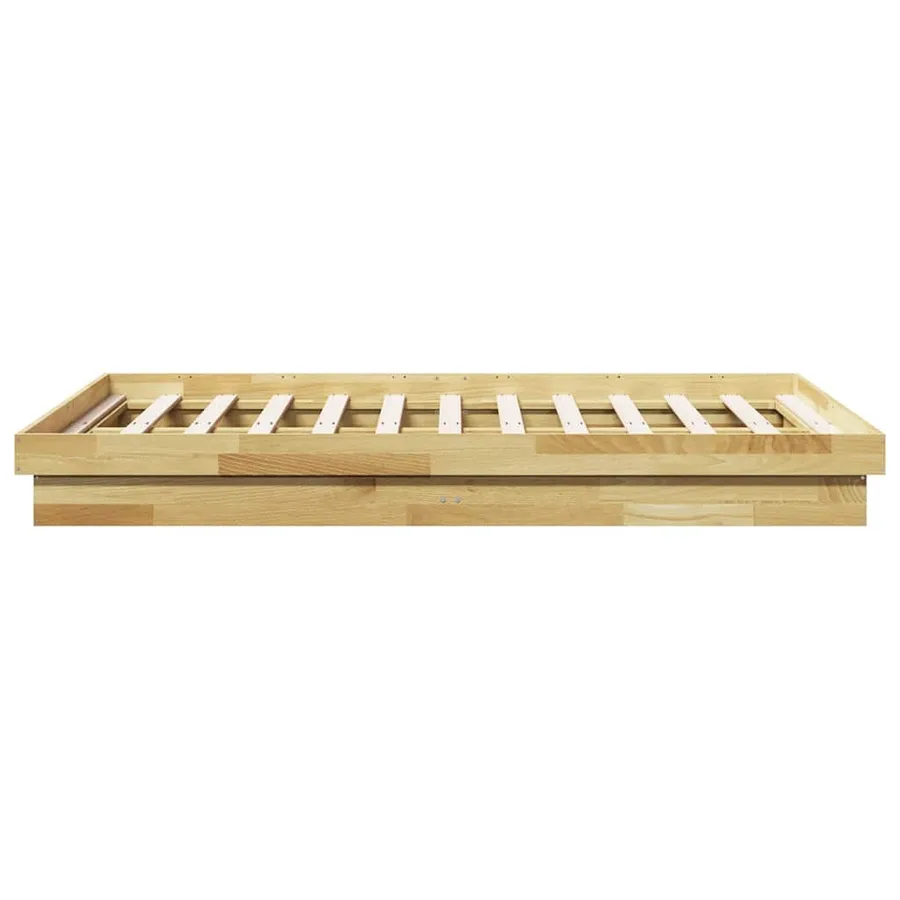 Cadre de lit sans matelas 120x200 cm bois massif de chêne - 7