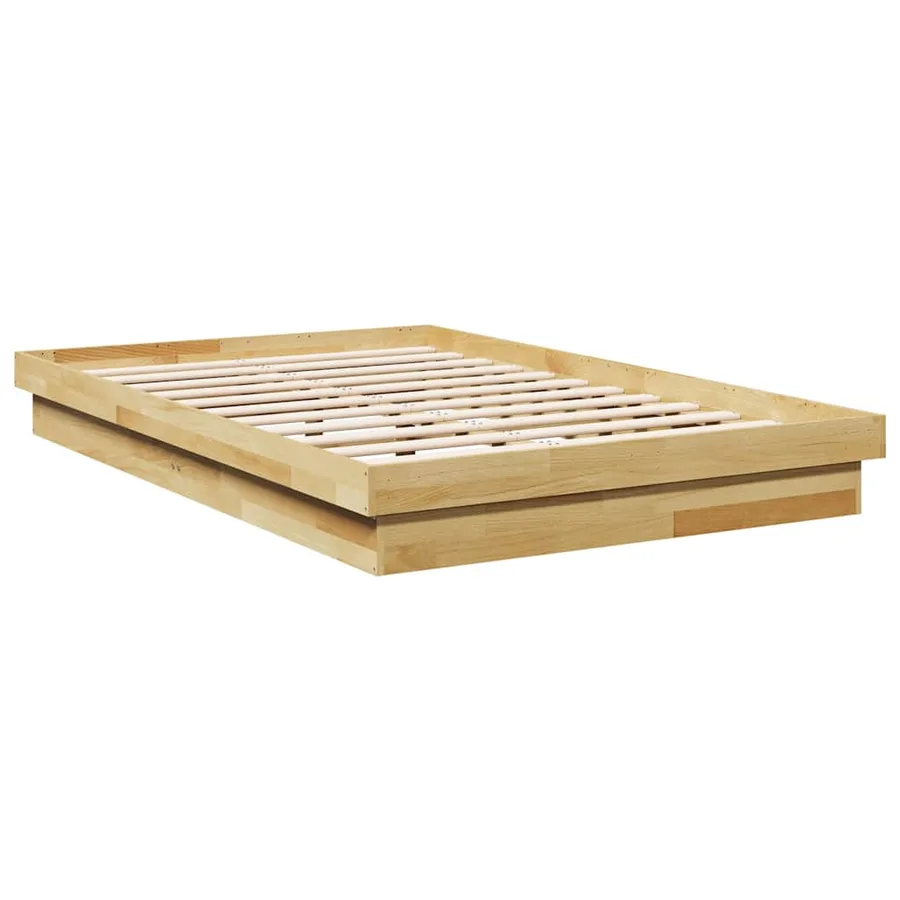 Cadre de lit sans matelas 120x200 cm bois massif de chêne - 8