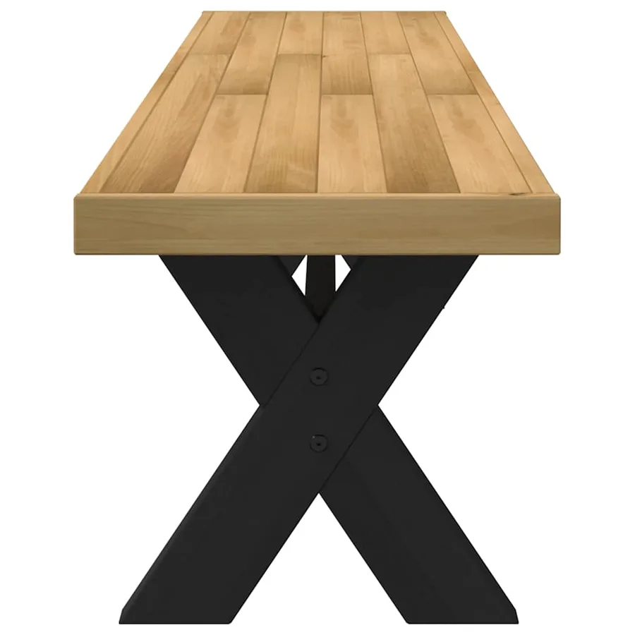Banc à manger NOAIN pieds en forme de X 180x40x45 cm massif pin - 4