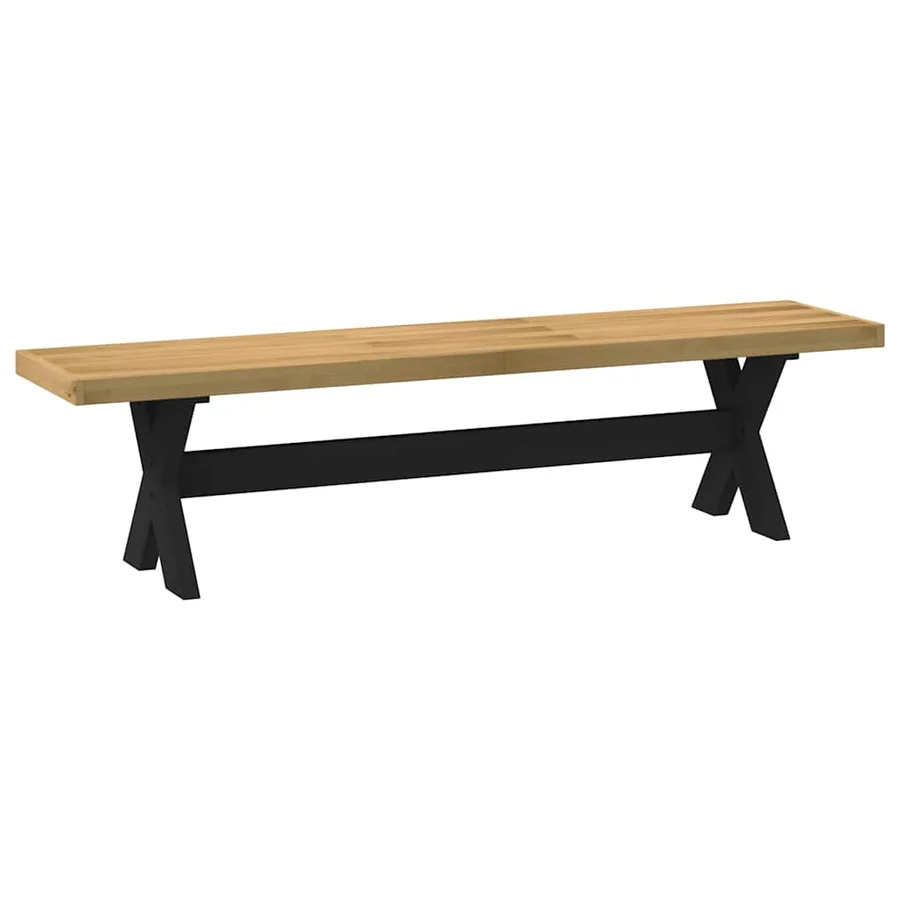 Banc à manger NOAIN pieds en forme de X 180x40x45 cm massif pin - 5