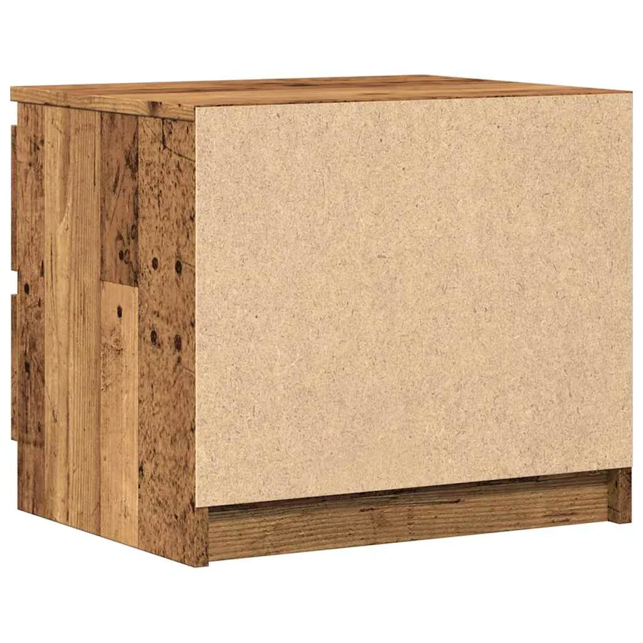 Table de chevet vieux bois 50x40x43.5 cm bois d’ingénierie - 6