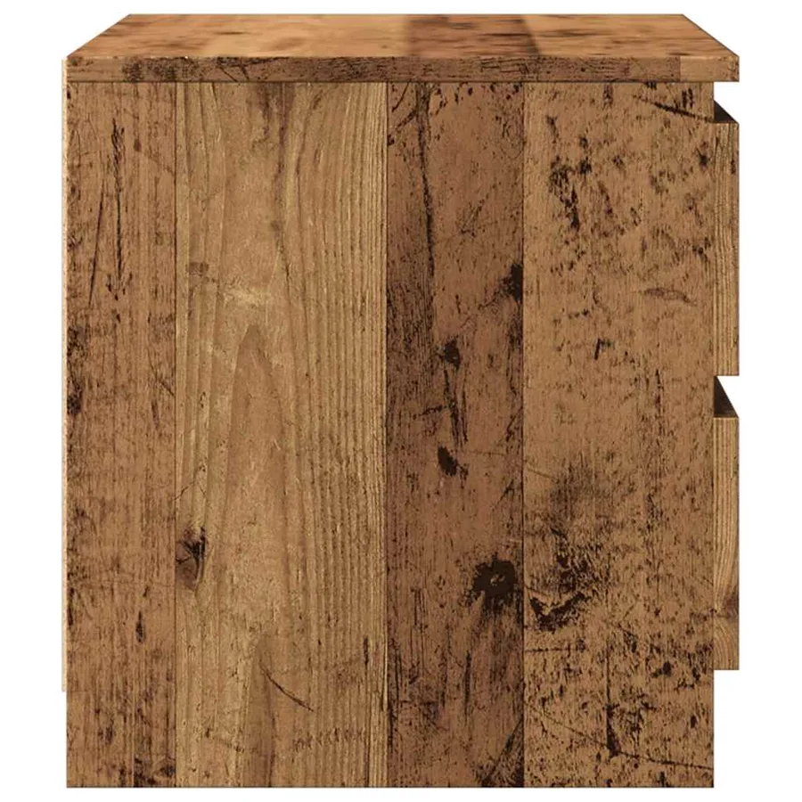 Table de chevet vieux bois 50x40x43.5 cm bois d’ingénierie - 7
