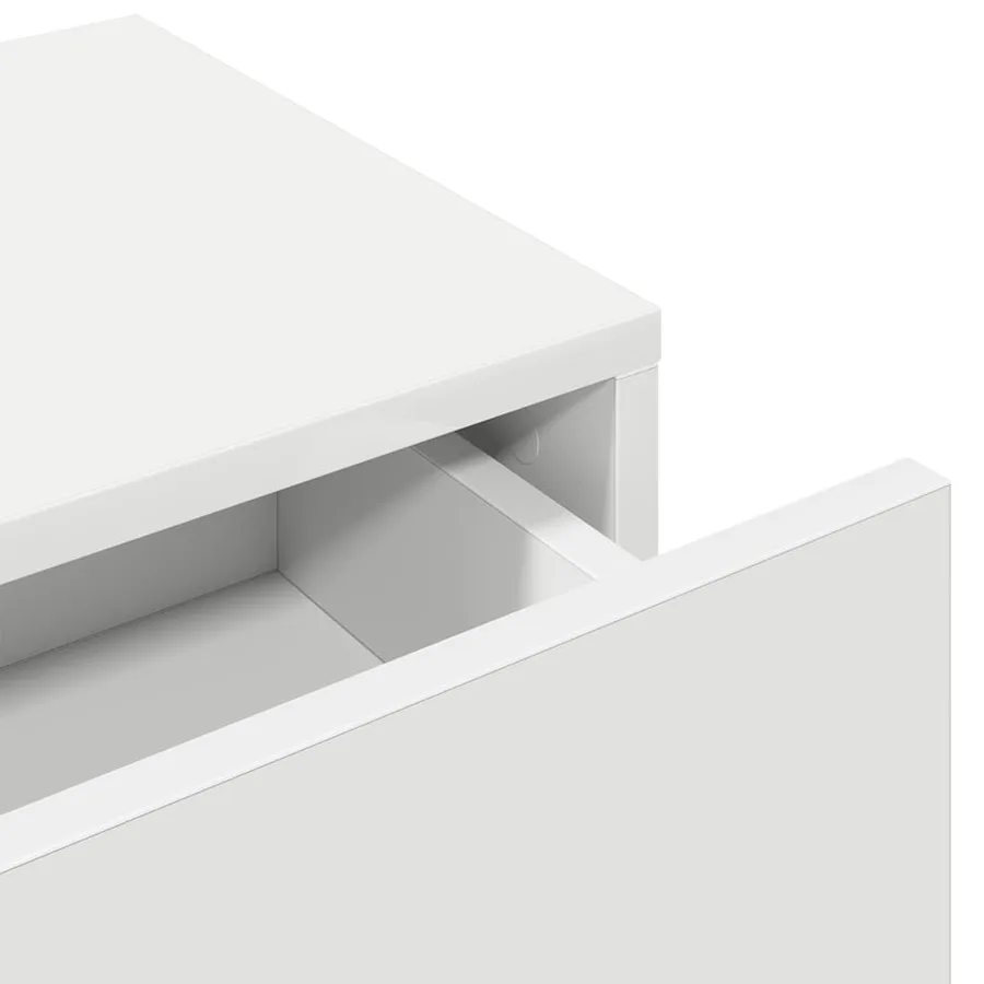 Étagère murale avec tiroirs blanc 100x36x19cm bois d'ingénierie - 8