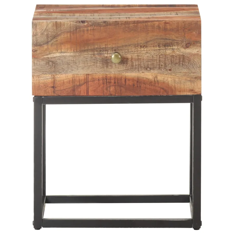 Table de chevet 40x30x50 cm Bois d'acacia brut - 3
