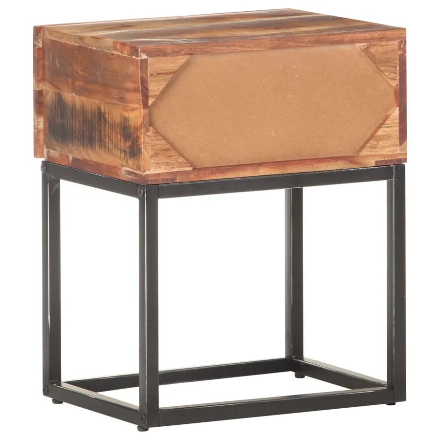 Table de chevet 40x30x50 cm Bois d'acacia brut - 4