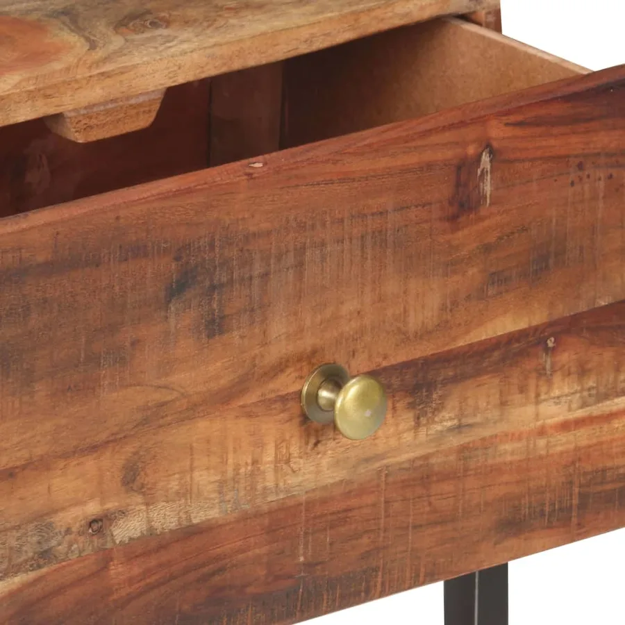 Table de chevet 40x30x50 cm Bois d'acacia brut - 5