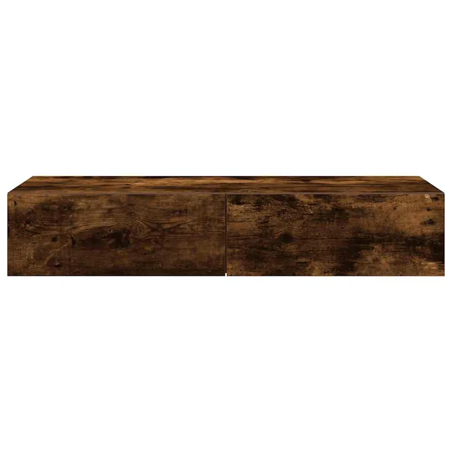 Étagère murale avec tiroirs chêne fumé bois d'ingénierie - 4