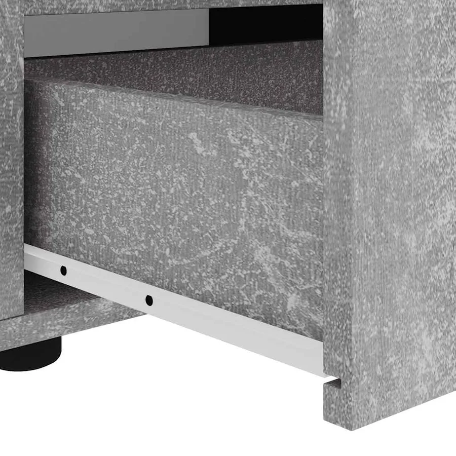 Meuble TV VISNES gris béton 60x40x38 cm bois d'ingénierie - 10