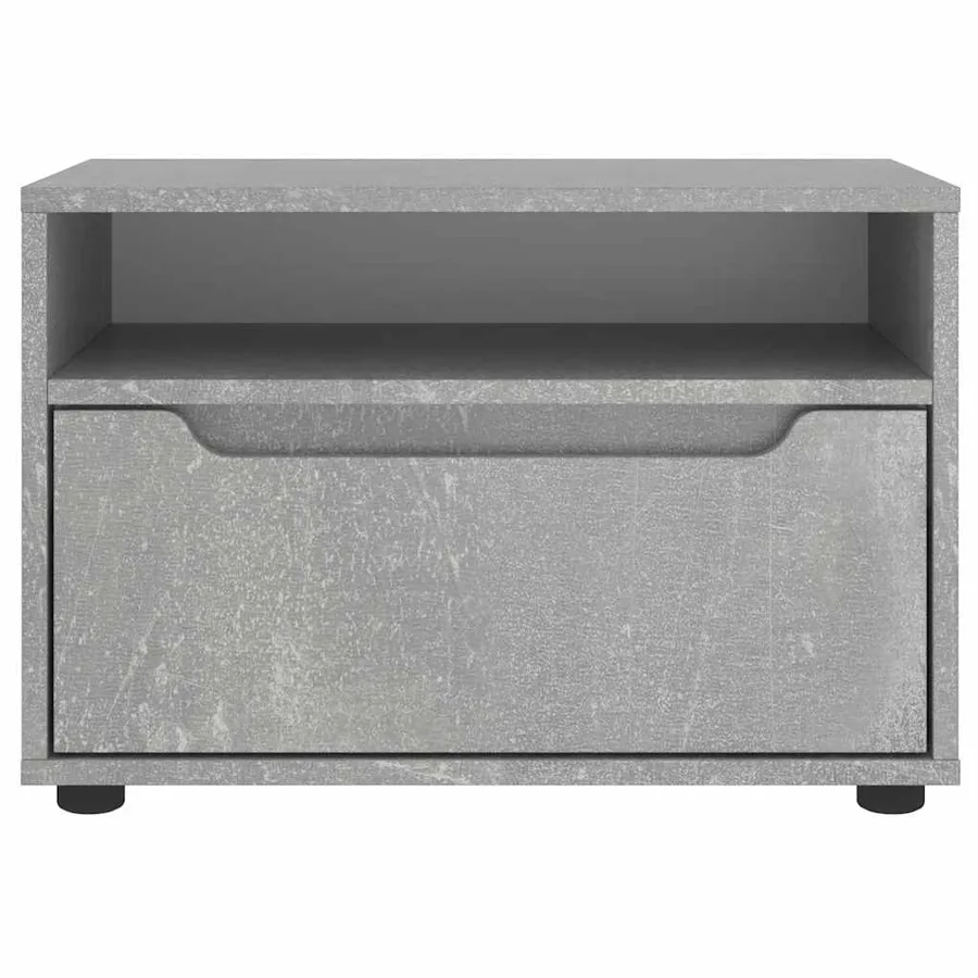 Meuble TV VISNES gris béton 60x40x38 cm bois d'ingénierie - 5