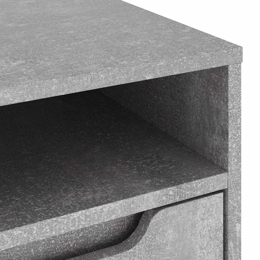 Meuble TV VISNES gris béton 60x40x38 cm bois d'ingénierie - 9