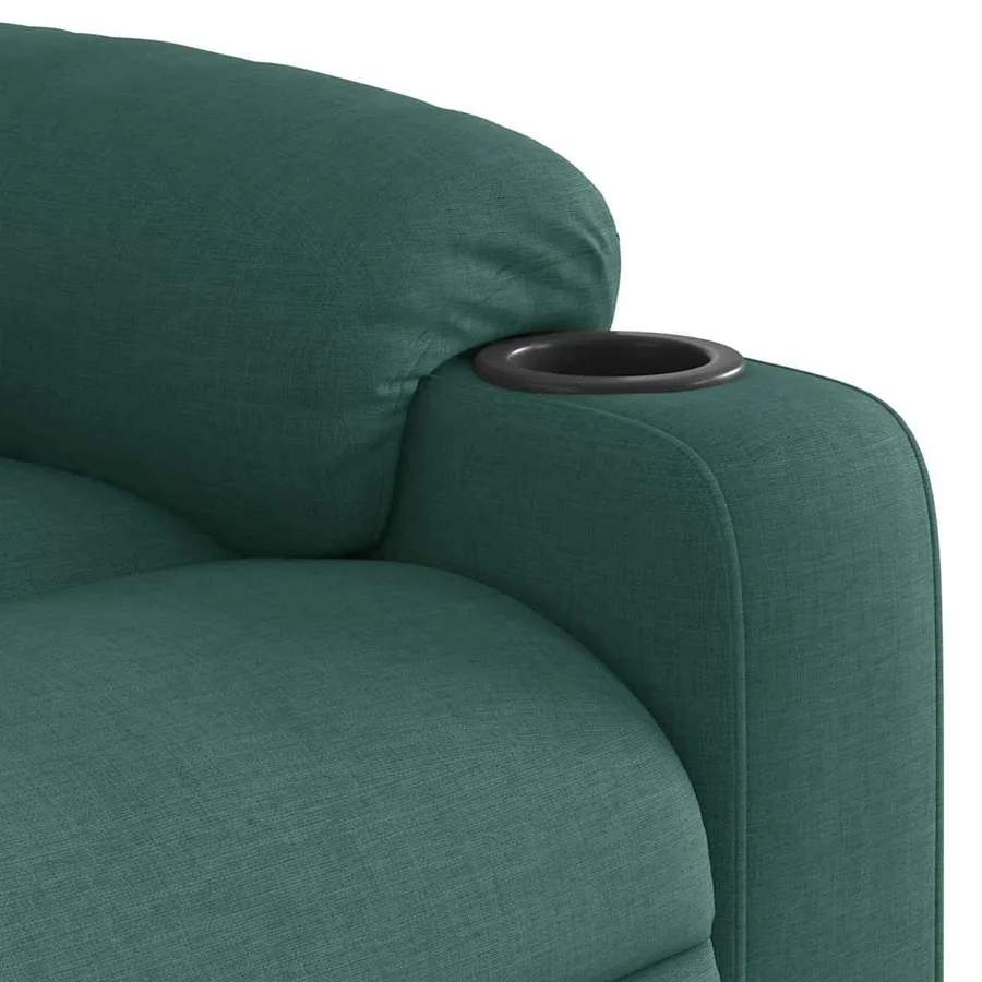 Fauteuil inclinable vert foncé tissu - 11